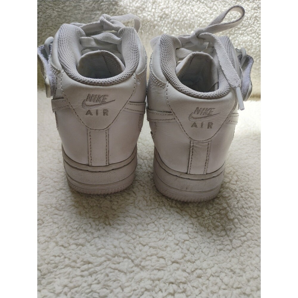 White Nike Air Force One High Youth Sz 5 Preowned Very Clean - Picture 2 of 6